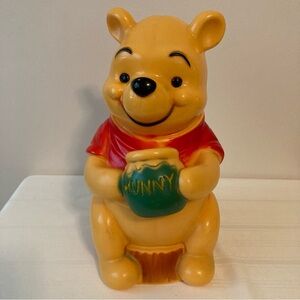 Vintage 1970’s Sears Winnie the Pooh Blow Mold Coin Bank Walt Disney Production